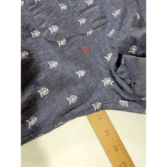 Tommy Hilfiger Stretch Men's AOP All Over Print Long Sleeve Button Shirt - XL - Picture 3 of 6